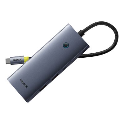 Thiết bị mở rộng hiệu Baseus UltraJoy Series 7-Port Docking Station - Nâng cấp toàn diện không gian làm việc của bạn với <strong>Baseus UltraJoy Series 7-Port Docking Station</strong>. Đây là giải pháp tối thượng giúp biến chiếc laptop Type-C mỏng nhẹ thành một trạm làm việc chuyên nghiệp, mạnh mẽ. Với 7 cổng kết nối thiết yếu: HDMI xuất hình ảnh 4K@60Hz siêu mượt, 3 cổng USB 3.0 tốc độ cao 5Gbps, khe đọc thẻ SD/TF tiện lợi cho nhiếp ảnh gia và nhà sáng tạo nội dung, cùng cổng sạc nhanh PD 100W. Thiết kế từ hợp kim nhôm sang trọng, tản nhiệt hiệu quả, trạm kết nối <strong>Baseus UltraJoy Series 7-Port Docking Station</strong> là trung tâm chỉ huy, giúp bạn tối ưu hóa hiệu suất, giải phóng sự sáng tạo và làm việc không giới hạn.