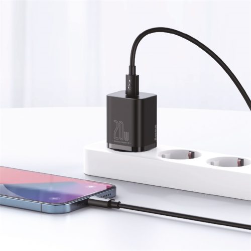 Bộ Sạc Nhanh Baseus Super Si Quick Charger 1C 20W EU - Công Nghệ Super Si, Sạc Nhanh PD Cho iPhone (Kèm Cáp Superior 1m) - Hình ảnh 3