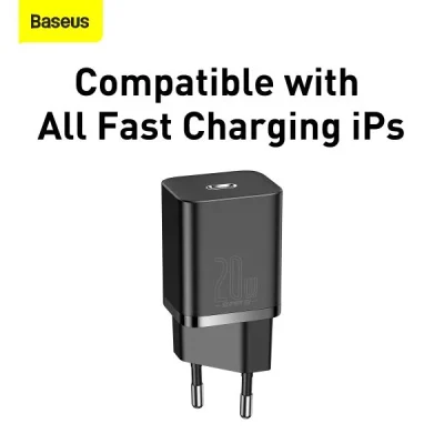 Bộ Sạc Nhanh Baseus Super Si Quick Charger 1C 20W EU - Công Nghệ Super Si, Sạc Nhanh PD Cho iPhone (Kèm Cáp Superior 1m) - Nâng cấp trải nghiệm sạc của bạn với bộ sạc nhanh <strong>Baseus Super Si Quick Charger 1C 20W EU</strong>. Nhờ công nghệ Super Si (Super Silicon) tiên tiến, củ sạc có kích thước siêu nhỏ gọn, chỉ tương đương củ sạc 5W cũ nhưng lại sở hữu công suất PD 20W mạnh mẽ, giúp sạc 60% pin cho iPhone chỉ trong 30 phút. Công nghệ kiểm soát nhiệt độ thông minh đảm bảo sạc nhanh nhưng luôn mát mẻ và an toàn. Bộ sản phẩm đi kèm sẵn cáp sạc Baseus Superior Series 1m siêu bền, tạo thành một giải pháp sạc nhanh toàn diện, mua là dùng ngay. Chọn ngay <strong>Baseus Super Si Quick Charger 1C 20W EU</strong> để sở hữu tốc độ, sự an toàn và tính di động vượt trội.