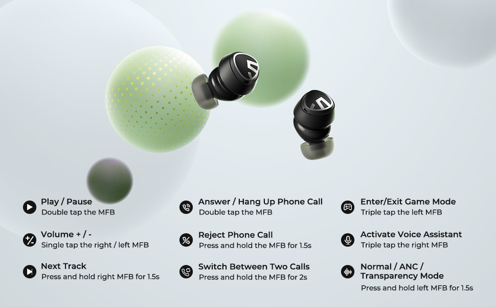 Tai nghe Bluetooth True Wireless SoundPeats Mini Pro, In-ear, Driver 10mm, Pin 21H, IPX5, Bluetooth 5.2, ANC, aptX Adaptive - Tai nghe <strong>SoundPeats Mini Pro</strong> với thiết kế in-ear nhỏ gọn, driver 10mm, âm thanh chất lượng cao, codec aptX Adaptive. Pin 7H (tai nghe), 21H (với hộp sạc), sạc USB-C. IPX5 chống nước, micro kép ENC, Bluetooth 5.2, ANC -35dB, độ trễ thấp. Điều khiển cảm ứng, bảo hành 12 tháng, lý tưởng nghe nhạc, đàm thoại, thể thao.