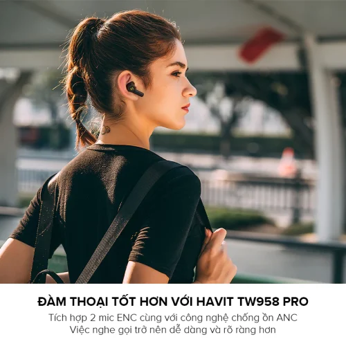 Tai Nghe True Wireless HAVIT TW958 Pro, Bluetooth 5.3, 2 Mic ENC+ ANC Nghe Đến 32H - Hàng Chính Hãng - Hình ảnh 11