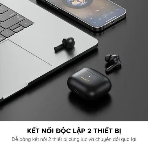 Tai Nghe True Wireless HAVIT TW958 Pro, Bluetooth 5.3, 2 Mic ENC+ ANC Nghe Đến 32H - Hàng Chính Hãng - Hình ảnh 8