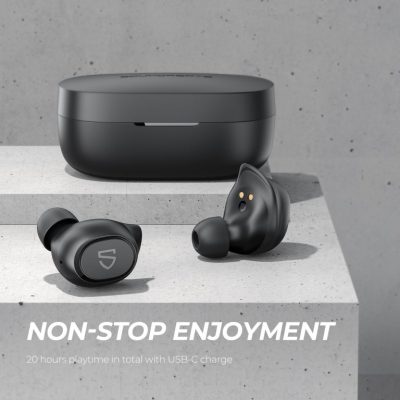 Tai nghe True Wireless SoundPEATS TrueFree 2, In-ear, Driver 6mm, Pin 20H, IPX7, Bluetooth 5.0, Mono Mode - Tai nghe <strong>SoundPEATS TrueFree 2</strong> thiết kế in-ear thể thao, driver 6mm, âm thanh sống động với codec SBC. Pin 4H (tai nghe), 20H (với hộp sạc), sạc USB-C. IPX7 chống nước, micro tích hợp, Bluetooth 5.0, hỗ trợ Mono Mode. Nút bấm vật lý điều khiển. Bảo hành 12 tháng, lý tưởng cho thể thao, nghe nhạc, đàm thoại.