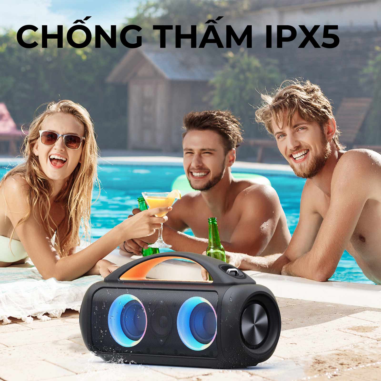 Loa Bluetooth Earfun Uboom Raver - Biến mọi không gian thành một sàn nhảy sôi động với loa Bluetooth <strong>Earfun Uboom Raver</strong>. Với công suất cực đại 100W và công nghệ BassUp™ độc quyền, loa mang đến âm thanh bùng nổ, lấp đầy mọi không gian với những nhịp bass sâu và rung động. Màn trình diễn ánh sáng RGB đa sắc, đồng bộ theo điệu nhạc, sẽ thắp sáng mọi bữa tiệc. Thiết kế bền bỉ với chuẩn chống nước IPX7, thời lượng pin lên đến 24 giờ và khả năng hoạt động như một sạc dự phòng giúp cuộc vui không bao giờ tàn. <strong>Earfun Uboom Raver</strong> không chỉ là một chiếc loa, mà là linh hồn của mọi bữa tiệc, sẵn sàng cho mọi cuộc phiêu lưu.