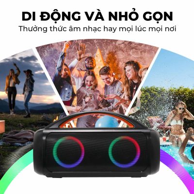 Loa Bluetooth Earfun Uboom Raver - Biến mọi không gian thành một sàn nhảy sôi động với loa Bluetooth <strong>Earfun Uboom Raver</strong>. Với công suất cực đại 100W và công nghệ BassUp™ độc quyền, loa mang đến âm thanh bùng nổ, lấp đầy mọi không gian với những nhịp bass sâu và rung động. Màn trình diễn ánh sáng RGB đa sắc, đồng bộ theo điệu nhạc, sẽ thắp sáng mọi bữa tiệc. Thiết kế bền bỉ với chuẩn chống nước IPX7, thời lượng pin lên đến 24 giờ và khả năng hoạt động như một sạc dự phòng giúp cuộc vui không bao giờ tàn. <strong>Earfun Uboom Raver</strong> không chỉ là một chiếc loa, mà là linh hồn của mọi bữa tiệc, sẵn sàng cho mọi cuộc phiêu lưu.