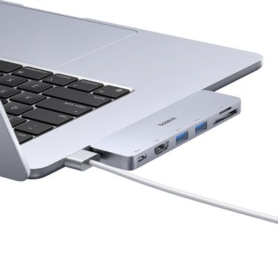 Thiết bị mở rộng hiệu Baseus UltraJoy Series 6-Port (Direct-Link Type) - Tối ưu hóa sức mạnh cho MacBook Pro/Air của bạn với hub <strong>Baseus UltraJoy Series 6-Port</strong>. Với thiết kế cắm trực tiếp (Direct-Link) độc đáo, hub gắn liền vào cạnh máy, tạo nên một tổng thể liền lạc, thẩm mỹ và loại bỏ hoàn toàn dây cáp rườm rà. Sản phẩm mở rộng 2 cổng Type-C thành 6 cổng thiết yếu: HDMI 4K, 2 cổng USB 3.0 tốc độ cao, khe đọc thẻ nhớ kép SD/TF và cổng Type-C hỗ trợ sạc nhanh PD. Vỏ nhôm nguyên khối sang trọng, tản nhiệt hiệu quả, <strong>Baseus UltraJoy Series 6-Port</strong> không chỉ là một phụ kiện, mà là một phần nâng cấp hoàn hảo, giúp bạn làm việc và sáng tạo không giới hạn, biến chiếc MacBook thành một trạm làm việc di động thực thụ.