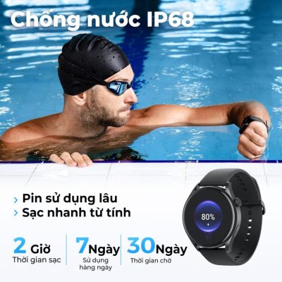 Đồng hồ thông minh SoundPEATS Watch 4, Màn hình 1.38", Bluetooth 5.2, Pin 7 ngày, IP68, 109+ chế độ thể thao, Theo dõi sức khỏe - Đồng hồ thông minh <strong>SoundPEATS Watch 4</strong> với màn hình 1.38" HD, hỗ trợ gọi Bluetooth, theo dõi nhịp tim, SpO2, giấc ngủ, chu kỳ kinh nguyệt. Pin 7 ngày, sạc 2 giờ, IP68 chống nước. 109+ chế độ thể thao, thông báo ứng dụng, tùy chỉnh mặt đồng hồ. Tương thích iOS 9.0+, Android 5.0+. Bảo hành 12 tháng, lý tưởng cho thể thao, công việc, sức khỏe.