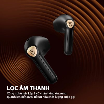 Tai nghe Bluetooth SoundPEATS Air3 Deluxe, In-ear, Driver 14.2mm, Pin 22H, IPX4, Bluetooth 5.2, aptX-Adaptive, Game Mode 60ms - Tai nghe <strong>SoundPEATS Air3 Deluxe</strong> thiết kế in-ear, driver 14.2mm, âm thanh chất lượng với codec aptX-Adaptive/SBC. Pin 5H (tai nghe), 22H (hộp sạc), sạc USB-C. IPX4 chống nước, micro kép ENC, Bluetooth 5.2, độ trễ 60ms (Game Mode). Điều khiển cảm ứng, app SoundPEATS. Bảo hành 12 tháng, lý tưởng nghe nhạc, chơi game, đàm thoại.