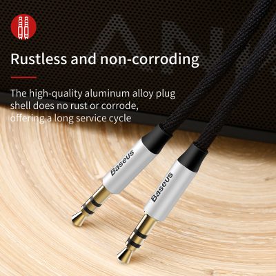 Cáp âm thanh hiệu Baseus Yiven (Male to male) M30 - Nâng tầm trải nghiệm âm thanh của bạn với cáp âm thanh cao cấp <strong>Baseus Yiven (Male to male) M30</strong>. Được thiết kế để truyền tải tín hiệu âm thanh một cách trung thực nhất, cáp sở hữu lõi đồng nguyên chất và đầu cắm 3.5mm mạ vàng 24K, đảm bảo chất âm Hi-Fi không suy hao và kết nối ổn định. Lớp vỏ bọc bằng dây dù bện nilon cao cấp không chỉ mang lại vẻ ngoài sang trọng mà còn siêu bền bỉ, chống rối, chống đứt gãy hiệu quả. Tương thích hoàn hảo với điện thoại, loa, dàn âm thanh xe hơi và mọi thiết bị có cổng 3.5mm. Hãy lựa chọn <strong>Baseus Yiven (Male to male) M30</strong> để tận hưởng âm nhạc một cách trọn vẹn và bền bỉ nhất.