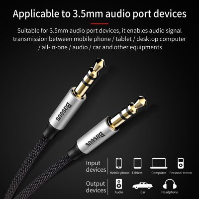 Cáp âm thanh hiệu Baseus Yiven (Male to male) M30 - Nâng tầm trải nghiệm âm thanh của bạn với cáp âm thanh cao cấp <strong>Baseus Yiven (Male to male) M30</strong>. Được thiết kế để truyền tải tín hiệu âm thanh một cách trung thực nhất, cáp sở hữu lõi đồng nguyên chất và đầu cắm 3.5mm mạ vàng 24K, đảm bảo chất âm Hi-Fi không suy hao và kết nối ổn định. Lớp vỏ bọc bằng dây dù bện nilon cao cấp không chỉ mang lại vẻ ngoài sang trọng mà còn siêu bền bỉ, chống rối, chống đứt gãy hiệu quả. Tương thích hoàn hảo với điện thoại, loa, dàn âm thanh xe hơi và mọi thiết bị có cổng 3.5mm. Hãy lựa chọn <strong>Baseus Yiven (Male to male) M30</strong> để tận hưởng âm nhạc một cách trọn vẹn và bền bỉ nhất.