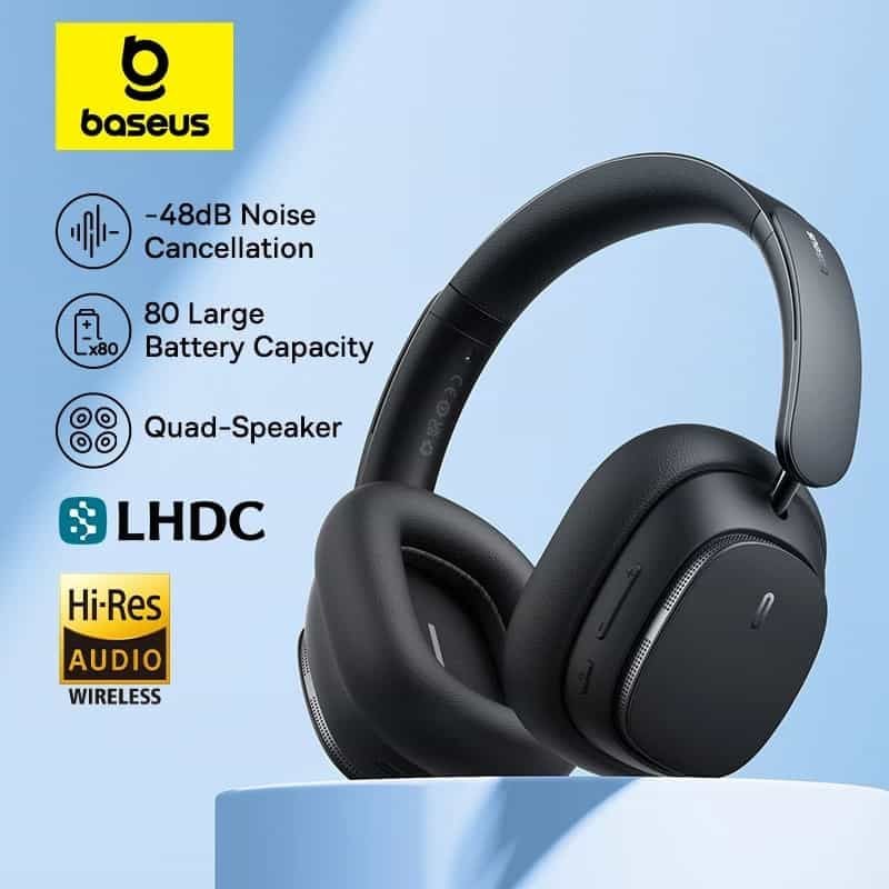 Tai Nghe Chụp Tai Không Dây Baseus Bowie H1 Pro ANC (Bluetooth v5.3, Hi-Res Audio, 80H,-48dB Noise-Cancellation, LHDC)