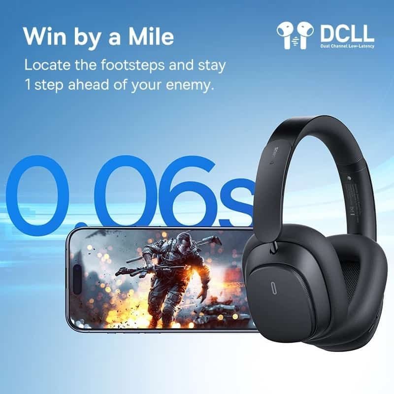 Tai Nghe Chụp Tai Không Dây Baseus Bowie H1 Pro ANC (Bluetooth v5.3, Hi-Res Audio, 80H,-48dB Noise-Cancellation, LHDC)