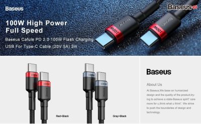 Cáp sạc nhanh hiệu Baseus Cafule PD2.0 100W Type-C to Type-C - Giải phóng toàn bộ sức mạnh sạc của bạn với cáp <strong>Baseus Cafule PD2.0 100W</strong>. Được chế tạo để đáp ứng nhu cầu năng lượng của các thiết bị khắt khe nhất, cáp hỗ trợ công suất Power Delivery 100W (20V/5A), cho phép sạc nhanh cho cả laptop, MacBook, máy tính bảng và các dòng smartphone cao cấp. Tích hợp chip E-Marker thông minh, cáp tự động điều chỉnh dòng điện, đảm bảo quá trình sạc luôn nhanh, ổn định và an toàn tuyệt đối. Với DNA siêu bền từ dòng Cafule, thân cáp được bọc dù bện nilon mật độ cao và các khớp nối được gia cố đặc biệt để chống gãy gập. Hãy chọn cáp <strong>Baseus Cafule PD2.0 100W</strong> để sở hữu một giải pháp sạc toàn diện, bền bỉ theo thời gian.