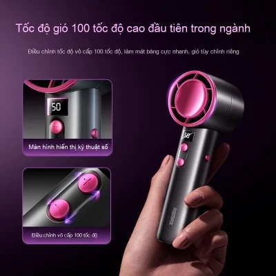 Quạt Cầm Tay Mini REMAX F32, Pin 4000mAh, Điều Chỉnh 100 Mức Gió, Động Cơ Không Chổi Than - <p dir="ltr" data-pm-slice="1 1 []">Quạt cầm tay REMAX <strong>F32</strong> dung lượng pin 4000mAh, điều chỉnh 100 mức gió, động cơ không chổi than. Vỏ ABS+PC, màn hình LED hiển thị % pin. Tốc độ gió 5.9-10m/s, công suất 10W, sạc Type-C ~3.5h. Kích thước 150x81x185mm, trọng lượng 326g. Bảo hành 12 tháng, lý tưởng du lịch, văn phòng, làm mát tức thì.</p>