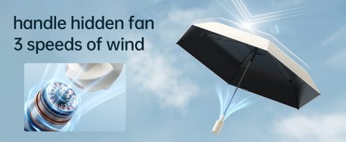 Dù đa năng tích hợp quạt Jisulife FA52 Chống nắng UPF 50+, Chống gió và mưa , Quạt di động 2500mAh - Bảo Hành 12 Tháng - Hình ảnh 5