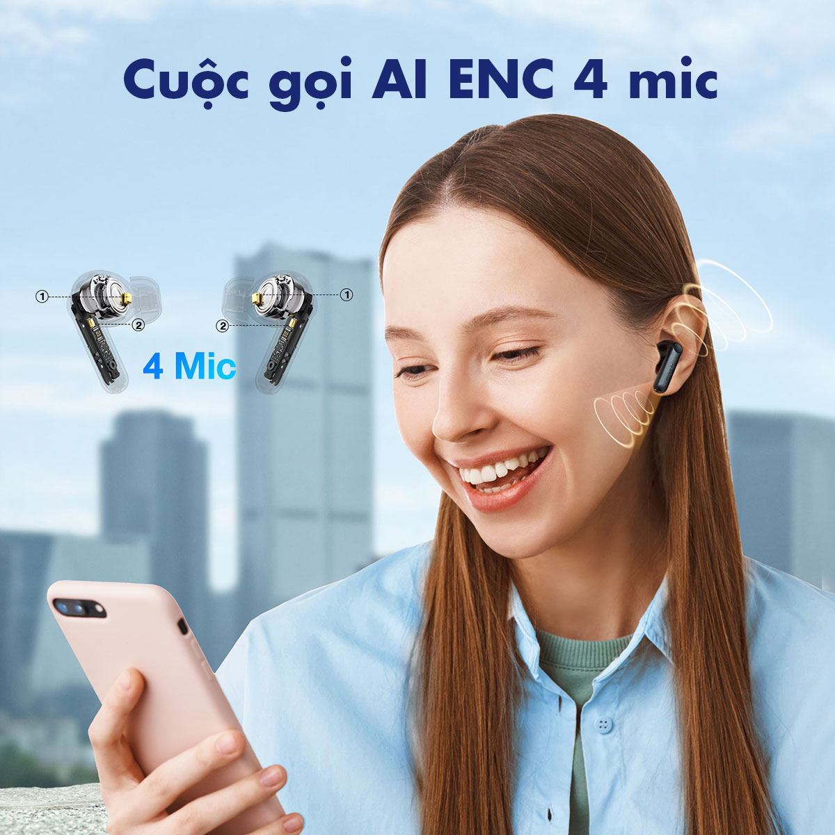 Tai nghe Bluetooth Earfun Air Life - Trải nghiệm sự tự do và bền bỉ suốt cả ngày dài với tai nghe Bluetooth <strong>Earfun Air Life</strong>. Được thiết kế công thái học siêu nhẹ, tai nghe mang lại cảm giác đeo thoải mái, vừa vặn hoàn hảo cho mọi hoạt động từ làm việc, học tập đến tập luyện. Với tổng thời lượng pin lên đến 30 giờ và công nghệ 4 micro chống ồn tiên tiến, mọi cuộc gọi của bạn sẽ luôn trong trẻo và rõ ràng. Chuẩn chống nước IPX7 giúp bạn tự tin sử dụng trong mọi điều kiện thời tiết. <strong>Earfun Air Life</strong> là sự lựa chọn lý tưởng cho những ai tìm kiếm một người bạn đồng hành âm thanh đáng tin cậy, cân bằng giữa hiệu suất và sự thoải mái cho cuộc sống năng động.