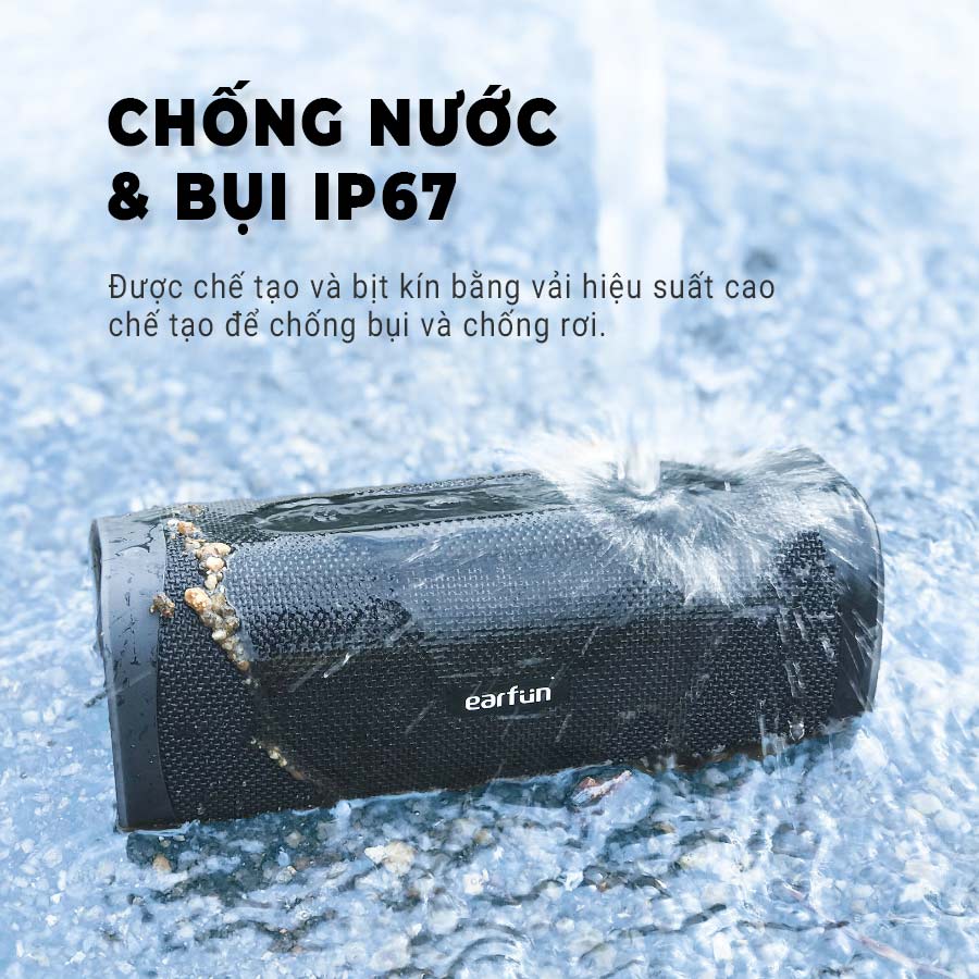 Loa Bluetooth Earfun Uboom L - Khuấy động mọi không gian với loa Bluetooth di động <strong>Earfun Uboom L</strong>. Được tinh chỉnh bởi chuyên gia âm thanh Oluv, sản phẩm mang đến chất âm tự nhiên, cân bằng và chi tiết hiếm có. Với tổng công suất 28W mạnh mẽ, chế độ Indoor/Outdoor linh hoạt và khả năng ghép đôi stereo, loa sẵn sàng cho mọi bữa tiệc. Thiết kế bền bỉ với chuẩn chống nước, chống bụi IP67 và khả năng nổi trên mặt nước giúp bạn tự tin mang âm nhạc đi khắp mọi nơi. Thời lượng pin 16 giờ đảm bảo cuộc vui không gián đoạn. <strong>Earfun Uboom L</strong> là sự lựa chọn hoàn hảo cho những ai tìm kiếm chất âm audiophile trong một thân hình di động.