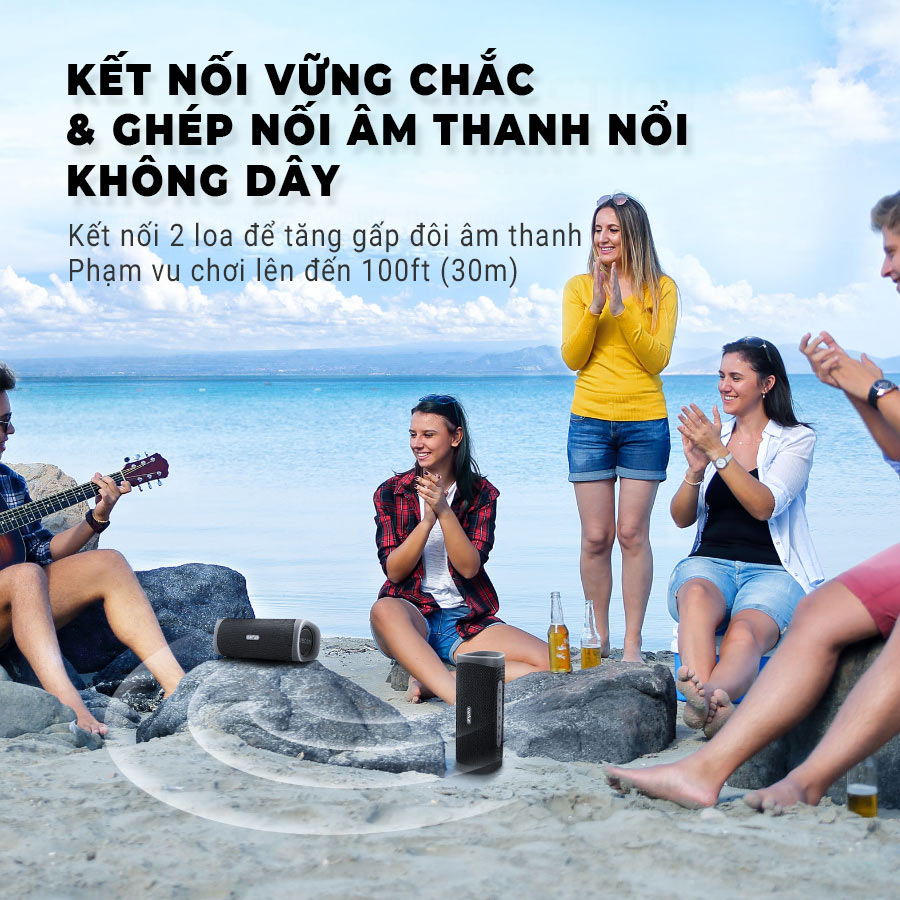 Loa Bluetooth Earfun Uboom L - Khuấy động mọi không gian với loa Bluetooth di động <strong>Earfun Uboom L</strong>. Được tinh chỉnh bởi chuyên gia âm thanh Oluv, sản phẩm mang đến chất âm tự nhiên, cân bằng và chi tiết hiếm có. Với tổng công suất 28W mạnh mẽ, chế độ Indoor/Outdoor linh hoạt và khả năng ghép đôi stereo, loa sẵn sàng cho mọi bữa tiệc. Thiết kế bền bỉ với chuẩn chống nước, chống bụi IP67 và khả năng nổi trên mặt nước giúp bạn tự tin mang âm nhạc đi khắp mọi nơi. Thời lượng pin 16 giờ đảm bảo cuộc vui không gián đoạn. <strong>Earfun Uboom L</strong> là sự lựa chọn hoàn hảo cho những ai tìm kiếm chất âm audiophile trong một thân hình di động.