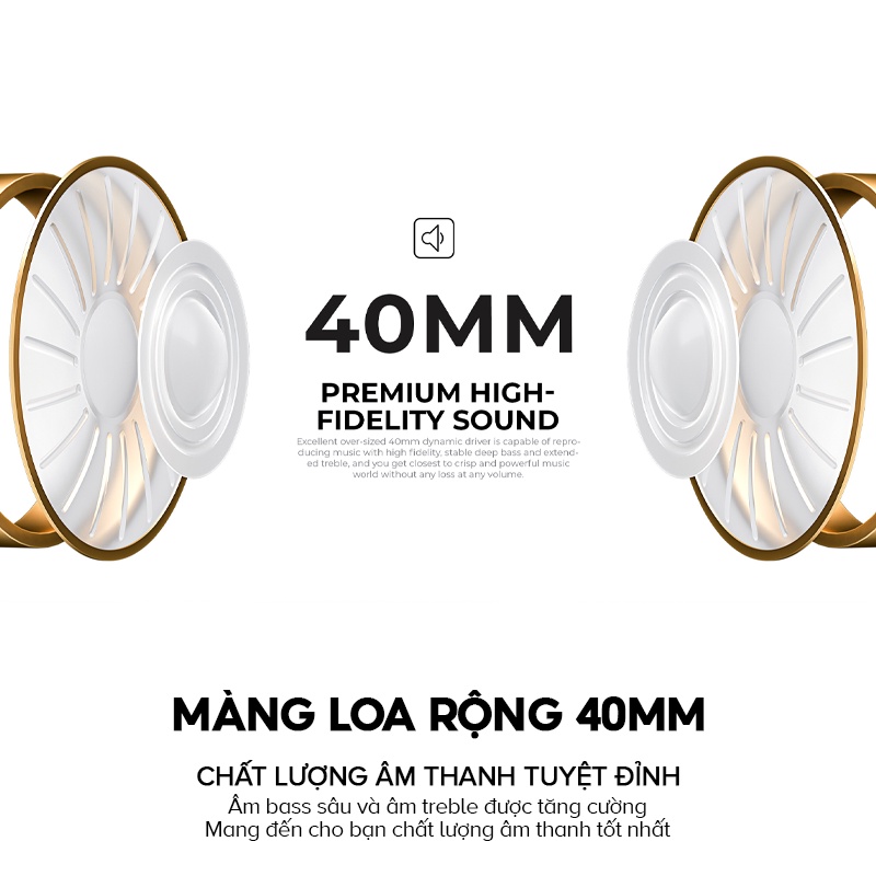 Tai Nghe Headphone HAVIT H633BT, Bluetooth 5.1 Công Thái Học, Nghe Đến 22H - Hàng Chính Hãng - Đắm chìm trong không gian âm nhạc của riêng bạn với tai nghe chụp tai <strong>HAVIT H633BT</strong>. Nổi bật với thiết kế công thái học siêu nhẹ và đệm tai mềm mại, sản phẩm mang lại cảm giác đeo thoải mái suốt cả ngày dài. Tận hưởng âm nhạc không giới hạn với thời lượng pin ấn tượng lên đến 22 giờ chỉ với một lần sạc. Chất âm sống động với âm bass mạnh mẽ, nội lực, phù hợp với mọi thể loại nhạc. Kết nối Bluetooth 5.1 ổn định, thiết kế gập gọn tiện lợi và micro đàm thoại tích hợp biến <strong>HAVIT H633BT</strong> trở thành người bạn đồng hành lý tưởng cho công việc, học tập và những chuyến đi.