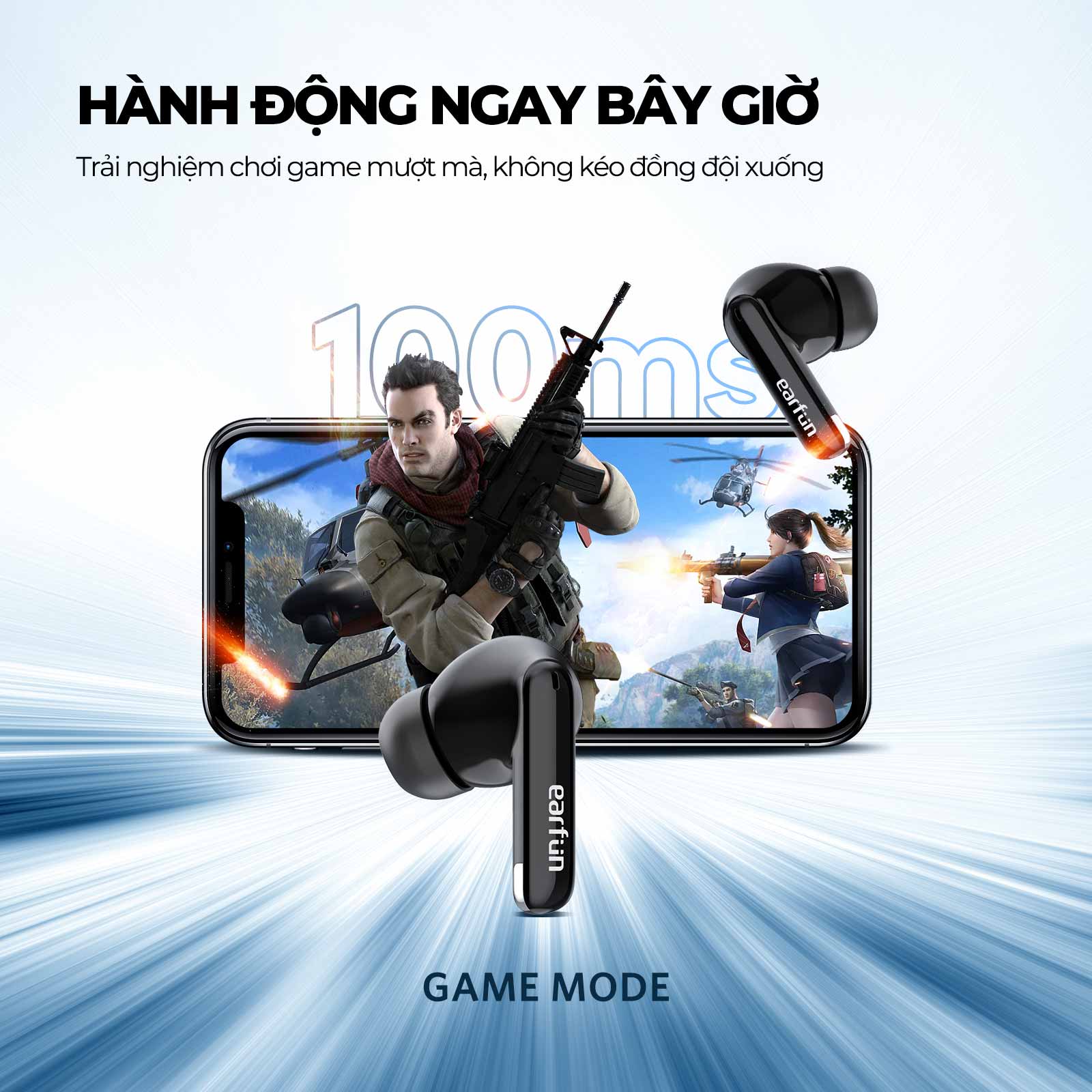 Tai nghe Bluetooth Earfun Air Mini 2 - Trải nghiệm sự tự do tuyệt đối với tai nghe <strong>Earfun Air Mini 2</strong>, một thiết kế siêu nhỏ gọn và nhẹ nhàng, mang lại cảm giác đeo thoải mái suốt cả ngày dài. Dù có kích thước khiêm tốn, sản phẩm vẫn mang đến chất âm sống động, cân bằng nhờ màng loa 10mm được tinh chỉnh đặc biệt. Công nghệ 2 micro tích hợp thuật toán khử ồn giúp mọi cuộc gọi của bạn luôn rõ ràng. Với tổng thời lượng pin 24 giờ, chuẩn chống nước IPX7 mạnh mẽ và chế độ Game Mode độ trễ thấp, <strong>Earfun Air Mini 2</strong> là sự lựa chọn hoàn hảo cho những ai yêu thích sự tối giản, tiện lợi và cần một người bạn đồng hành âm thanh đáng tin cậy cho mọi hoạt động hàng ngày.