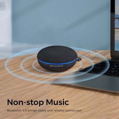 Loa Bluetooth SoundPEATS Halo, Driver 40mm, Pin 28H, IPX4, Bluetooth 5.0, RGB LED, Stereo Mode - Loa Bluetooth <strong>SoundPEATS Halo</strong> với thiết kế nhỏ gọn, driver 40mm, âm thanh vòm 360°, codec AAC/SBC. Pin 28H (không đèn), 14H (có đèn), sạc USB-C. IPX4 chống nước, micro tích hợp, Bluetooth 5.0, đèn RGB 3 màu, hỗ trợ Stereo Mode. Bảo hành 12 tháng, lý tưởng cho tiệc tùng, dã ngoại, nghe nhạc.