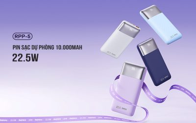 Pin Sạc Dự Phòng REMAX RPP-5, 10000mAh, Sạc Nhanh QC 22.5W/PD 20W, Cổng Input Lightning, Siêu Mỏng Nhẹ