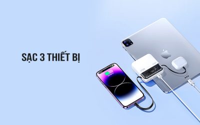 Pin Sạc Dự Phòng REMAX RPP-603, 20000mAh, Sạc Nhanh 22.5W, Tích Hợp Cáp Lightning/Type-C, Màn Hình LED - Pin sạc dự phòng REMAX <strong>RPP-603</strong> dung lượng 24000mAh, sạc nhanh QC 22.5W/PD 20W, tích hợp cáp Lightning/Type-C. Vỏ ABS+PC chống cháy, màn hình LED hiển thị phần trăm pin. Kích thước 96x88x34mm, trọng lượng 324g. 3 cổng ra, 2 cổng vào, sạc dòng thấp cho tai nghe. Bảo hành 12 tháng, lý tưởng du lịch, công việc.