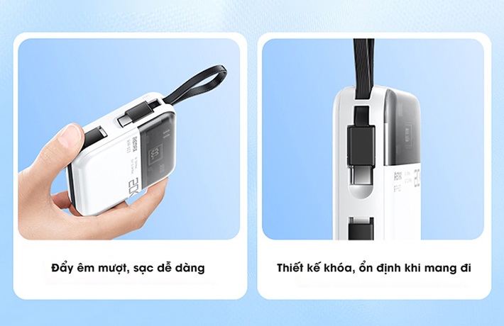 Pin sạc dự phòng kèm cáp 20000mAh 22.5W Remax RPP-603 7