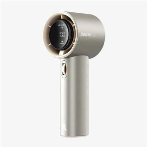 Quạt Cầm Tay Cao Cấp JISULIFE Pro1S vỏ hợp kim FA53 PRO 18W, pin 15 giờ, sạc nhanh, có đèn led