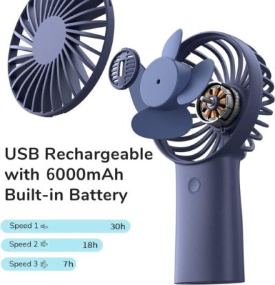 Quạt Cầm Tay Mini JISULIFE F2D sạc nhanh, pin 30 giờ - Đánh bay cái nóng mùa hè oi ả với quạt cầm tay mini <strong>JISULIFE F2D</strong> – người bạn đồng hành nhỏ gọn nhưng đầy mạnh mẽ. Nổi bật với dung lượng pin khủng 6000mAh cho thời gian sử dụng lên đến 30 giờ liên tục, kết hợp công nghệ sạc nhanh Type-C hiện đại giúp bạn nhanh chóng nạp đầy năng lượng. Thiết kế nhỏ gọn, 3 tốc độ gió tùy chỉnh từ nhẹ nhàng đến mạnh mẽ, đáp ứng mọi nhu cầu làm mát dù bạn ở văn phòng, đi dạo phố hay du lịch. Lồng quạt thiết kế an toàn, chất liệu nhựa ABS cao cấp bền bỉ. Đừng để nắng nóng làm gián đoạn cuộc sống của bạn, sở hữu ngay <strong>JISULIFE F2D</strong> để tận hưởng làn gió mát lạnh mọi lúc, mọi nơi!