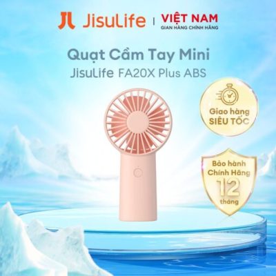 Quạt Cầm Tay Mini JISULIFE FA20X Plus ABS 4000mAh - Sạc Nhanh - Sử Dụng Lên Đến 16H Chính Hãng - Bảo Hành 12 Tháng