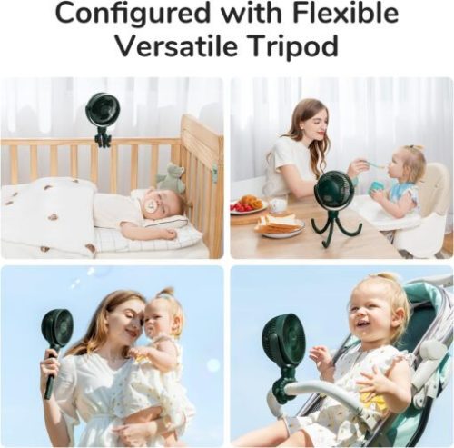 Quạt tích điện cho bé Baby Fan Life 1 Jisulife FA24 chân bạch tuộc đa năng - Hình ảnh 4