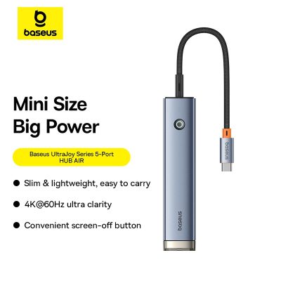 Hub Baseus Ultrajoy Series 6 cổng Air (TYPE-C TO 1 HDMI 4K@60HZ + 2 USB 3.0 + 1 USB 2.0 + 1 TYPE-C 3.0 + 1 PD) - Trải nghiệm sự tiện lợi tối đa với hub chuyển đổi <strong>Baseus Ultrajoy Series 6 cổng Air</strong>, giải pháp hoàn hảo mở rộng kết nối cho MacBook, Laptop Type-C của bạn. Với 6 cổng đa năng gồm HDMI xuất hình ảnh 4K@60Hz sắc nét, 2 cổng USB 3.0 tốc độ cao, và cổng sạc nhanh PD 100W, thiết bị này biến chiếc laptop mỏng nhẹ của bạn thành một trạm làm việc di động mạnh mẽ. Thiết kế hợp kim nhôm cao cấp, nhỏ gọn và sang trọng, hub <strong>Baseus Ultrajoy Series 6 cổng Air</strong> không chỉ mạnh mẽ về tính năng mà còn là một phụ kiện công nghệ đẳng cấp, giúp bạn làm việc và giải trí hiệu quả hơn ở bất cứ đâu. Nâng cấp không gian làm việc của bạn ngay hôm nay!