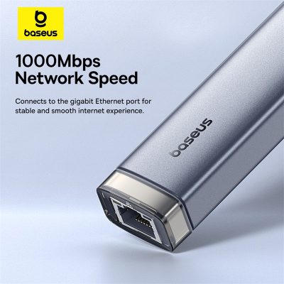 Hub Baseus Ultrajoy Series 6 cổng Air (TYPE-C TO 1 HDMI 4K@60HZ + 2 USB 3.0 + 1 USB 2.0 + 1 TYPE-C 3.0 + 1 PD) - Trải nghiệm sự tiện lợi tối đa với hub chuyển đổi <strong>Baseus Ultrajoy Series 6 cổng Air</strong>, giải pháp hoàn hảo mở rộng kết nối cho MacBook, Laptop Type-C của bạn. Với 6 cổng đa năng gồm HDMI xuất hình ảnh 4K@60Hz sắc nét, 2 cổng USB 3.0 tốc độ cao, và cổng sạc nhanh PD 100W, thiết bị này biến chiếc laptop mỏng nhẹ của bạn thành một trạm làm việc di động mạnh mẽ. Thiết kế hợp kim nhôm cao cấp, nhỏ gọn và sang trọng, hub <strong>Baseus Ultrajoy Series 6 cổng Air</strong> không chỉ mạnh mẽ về tính năng mà còn là một phụ kiện công nghệ đẳng cấp, giúp bạn làm việc và giải trí hiệu quả hơn ở bất cứ đâu. Nâng cấp không gian làm việc của bạn ngay hôm nay!