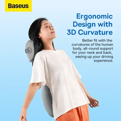 Gối Tựa Đầu Ô Tô Baseus Comfortride Series Cao Su Non Chính Hãng - Gối Tựa Đầu Ô Tô Baseus Comfortride Series bằng cao su non, thiết kế công thái học, giảm mỏi cổ, vai gáy. Vỏ vải cotton thoáng khí, lõi cao su non 3D, kích thước 26x21x10cm. Phù hợp mọi ghế xe, dễ lắp đặt, màu Đen, Xám, Cam, Xanh. Lý tưởng cho lái xe đường dài.
