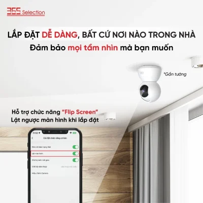 Camera Wifi Trong Nhà 365 Selection C1 Tuya 3MP 2K Full HD Chính Hãng - <strong>Camera Wifi 365 Selection C1 Tuya 3MP 2K Full HD</strong>, quay màu ban đêm, PTZ 360°, phát hiện chuyển động AI. Kết nối Tuya Smart/365 Life qua Wifi 2.4GHz, đàm thoại 2 chiều, lưu thẻ 128GB. Lắp đặt dễ, bảo hành 24 tháng, lý tưởng giám sát nhà ở, văn phòng.