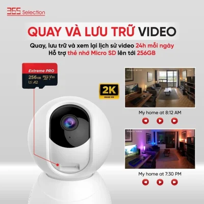 Camera Wifi Trong Nhà 365 Selection C1 Tuya 3MP 2K Full HD Chính Hãng - <strong>Camera Wifi 365 Selection C1 Tuya 3MP 2K Full HD</strong>, quay màu ban đêm, PTZ 360°, phát hiện chuyển động AI. Kết nối Tuya Smart/365 Life qua Wifi 2.4GHz, đàm thoại 2 chiều, lưu thẻ 128GB. Lắp đặt dễ, bảo hành 24 tháng, lý tưởng giám sát nhà ở, văn phòng.
