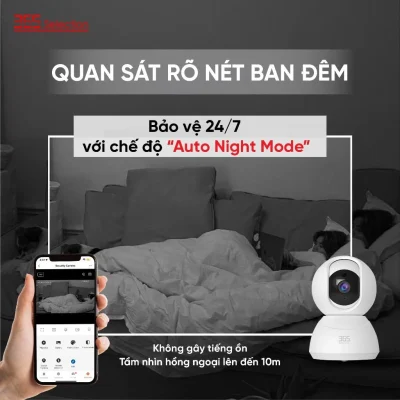 Camera Wifi Trong Nhà 365 Selection C1 Tuya 3MP 2K Full HD Chính Hãng - <strong>Camera Wifi 365 Selection C1 Tuya 3MP 2K Full HD</strong>, quay màu ban đêm, PTZ 360°, phát hiện chuyển động AI. Kết nối Tuya Smart/365 Life qua Wifi 2.4GHz, đàm thoại 2 chiều, lưu thẻ 128GB. Lắp đặt dễ, bảo hành 24 tháng, lý tưởng giám sát nhà ở, văn phòng.