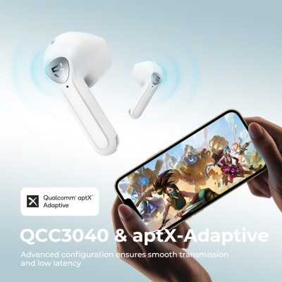 Tai nghe Bluetooth True Wireless Earbuds SoundPeats Air3, Semi In-ear, Driver 14.2mm, Pin 17.5H, IPX5, Bluetooth 5.2, aptX Adaptive, Game Mode - Tai nghe <strong>Earbuds SoundPeats Air3</strong> với thiết kế semi in-ear nhỏ gọn, driver 14.2mm, âm thanh Hi-Fi, codec aptX Adaptive/AAC/SBC. Pin 5H (tai nghe), 17.5H (với hộp sạc), sạc USB-C. IPX5 chống nước, micro kép cVc 8.0, Bluetooth 5.2, Game Mode 60ms. Bảo hành 12 tháng, lý tưởng nghe nhạc, chơi game, đàm thoại.