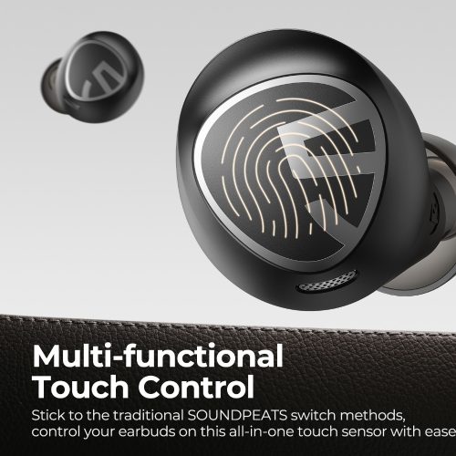 Tai nghe Bluetooth True Wireless Soundpeats Free2 Classic, In-ear, Driver 6mm, Pin 30H, IPX5, Bluetooth 5.1, ENC, Cảm ứng - Hình ảnh 5