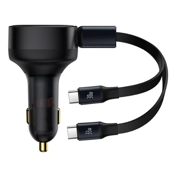 Sạc Baseus Enjoyment Retractable 2 in 1 C+C 33W - 1