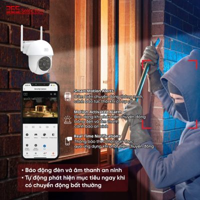 Camera Wifi Ngoài Trời 365 Selection OC2 Tuya 5MP 3K Chính Hãng - <strong>Camera Wifi 365 Selection OC2 Tuya 5MP 3K</strong>, chống nước IP65, quay 360° PTZ, quay màu ban đêm 10m. Kết nối Tuya Smart/365 Life qua Wifi 2.4GHz, đàm thoại 2 chiều, phát hiện chuyển động AI. Hỗ trợ thẻ nhớ 256GB, lắp đặt dễ, bảo hành 24 tháng, lý tưởng giám sát ngoài trời.