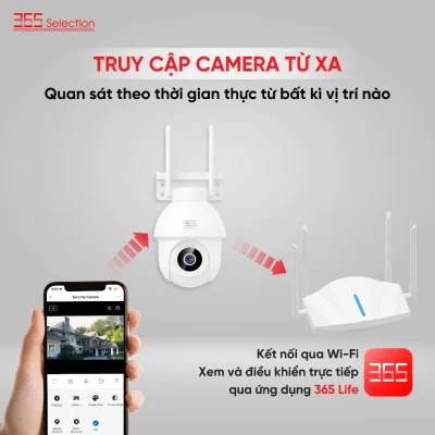 Camera Wifi Ngoài Trời 365 Selection OC2 Tuya 5MP 3K Chính Hãng - <strong>Camera Wifi 365 Selection OC2 Tuya 5MP 3K</strong>, chống nước IP65, quay 360° PTZ, quay màu ban đêm 10m. Kết nối Tuya Smart/365 Life qua Wifi 2.4GHz, đàm thoại 2 chiều, phát hiện chuyển động AI. Hỗ trợ thẻ nhớ 256GB, lắp đặt dễ, bảo hành 24 tháng, lý tưởng giám sát ngoài trời.