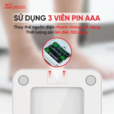 Cân Điện Tử Thông Minh 365 Selection WS2 Chính Hãng - Cân Điện Tử 365 Selection WS2 đo 18 chỉ số cơ thể, độ chính xác 0.1kg, kết nối Bluetooth qua app 365 Life. Thiết kế nhỏ gọn (26x26x2.45cm, 1.1kg), kính cường lực, màn hình LED. Hỗ trợ 10 người dùng, pin AAA dùng 120 ngày. Bảo hành 12 tháng, lý tưởng theo dõi sức khỏe gia đình.