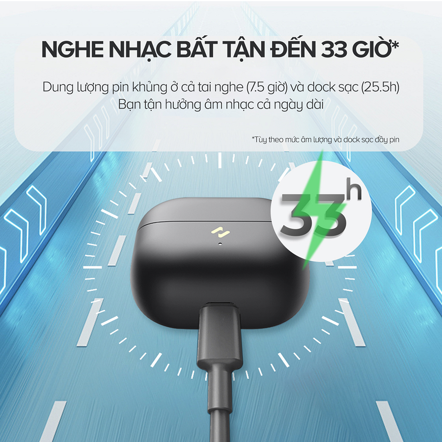 Tai Nghe True Wireless HAVIT LIFE 01T, Bluetooth 5, AI Khử Ồn, Nghe Đến 33H - Hàng Chính Hãng - Tận hưởng âm thanh tự do và những cuộc gọi trong trẻo với tai nghe True Wireless <strong>HAVIT LIFE 01T</strong>. Sản phẩm là sự kết hợp hoàn hảo giữa công nghệ và thời lượng pin, nổi bật với tính năng khử ồn cuộc gọi bằng thuật toán AI, giúp lọc bỏ tạp âm môi trường hiệu quả để giọng nói của bạn luôn rõ ràng. Đắm chìm trong âm nhạc cả ngày dài với thời lượng pin khủng lên đến 33 giờ khi dùng cùng hộp sạc. Kết nối Bluetooth 5.4 ổn định đảm bảo trải nghiệm không dây liền mạch. Với thiết kế ergonomic vừa vặn, điều khiển cảm ứng thông minh, <strong>HAVIT LIFE 01T</strong> là người bạn đồng hành lý tưởng cho công việc, học tập và giải trí mỗi ngày.