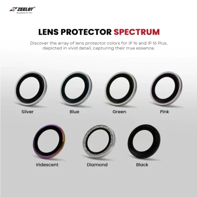 Miếng Dán Cường Lực Camera ZEELOT PIshield cho iPhone 16/16 Plus/16 Pro/16 Pro Max - Miếng dán cường lực camera ZEELOT PIshield cho iPhone 16/16 Plus/16 Pro/16 Pro Max, kính Sapphire độ cứng 9H, viền Titanium chống va đập. Công nghệ PIshield chống trầy, chống vân tay, độ trong suốt 99.9%, không ảnh hưởng chất lượng ảnh. Chính hãng Singapore, bảo hành 30 ngày, dễ dán, bảo vệ camera tối ưu.