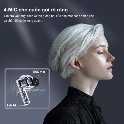 Tai nghe True Wireless QCY MeloBuds Neo, LED Hiển Thị Pin, Bluetooth 5.3, 24H Playtime, 68ms Low Latency - Hình ảnh 5