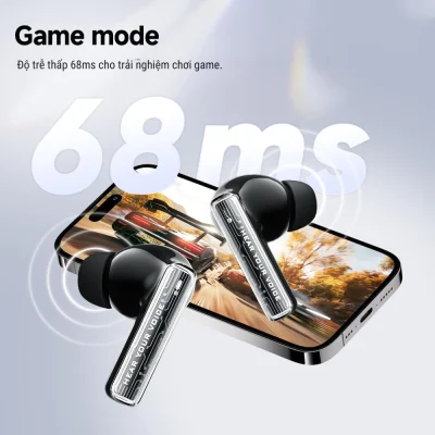 Tai nghe True Wireless QCY MeloBuds Neo, LED Hiển Thị Pin, Bluetooth 5.3, 24H Playtime, 68ms Low Latency - Tai nghe <strong>QCY MeloBuds Neo</strong> với công nghệ <strong>QCY MeloBuds Neo</strong>, thiết kế trong suốt cyberpunk, LED hiển thị pin, driver 10mm cho âm thanh sống động. Bluetooth 5.3, độ trễ 68ms, ENC 4 mic đảm bảo cuộc gọi rõ nét. Pin 24 giờ, IPX5 chống nước, 9 chế độ EQ qua app.