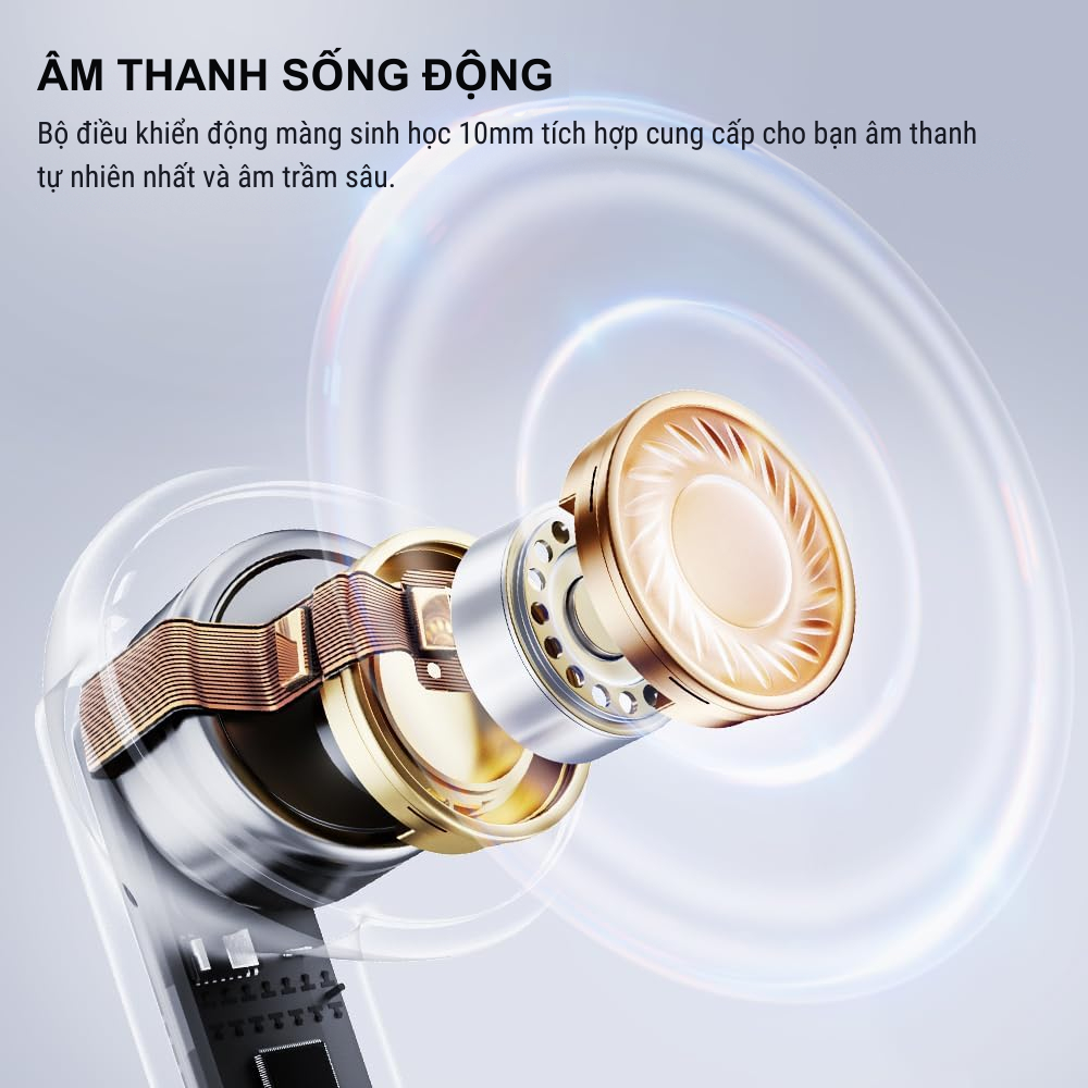 Tai nghe True Wireless QCY MeloBuds Neo, LED Hiển Thị Pin, Bluetooth 5.3, 24H Playtime, 68ms Low Latency - Tai nghe <strong>QCY MeloBuds Neo</strong> với công nghệ <strong>QCY MeloBuds Neo</strong>, thiết kế trong suốt cyberpunk, LED hiển thị pin, driver 10mm cho âm thanh sống động. Bluetooth 5.3, độ trễ 68ms, ENC 4 mic đảm bảo cuộc gọi rõ nét. Pin 24 giờ, IPX5 chống nước, 9 chế độ EQ qua app.