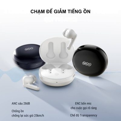 Tai nghe Bluetooth QCY T13 ANC2 - Chống Ồn Chủ Động ANC 28dB, Chống Ồn Gió, Đàm Thoại 4-Mic ENC Rõ Nét, Chính Hãng - Tận hưởng không gian âm nhạc riêng tư và cuộc gọi trong trẻo với <strong>Tai nghe Bluetooth QCY T13 ANC2</strong>. Được trang bị công nghệ Chống Ồn Chủ Động (ANC) sâu 28dB, sản phẩm giúp bạn đắm chìm hoàn toàn vào giai điệu yêu thích, loại bỏ mọi tạp âm xung quanh. Điểm đột phá là khả năng chống ồn gió lên đến 25km/h, đảm bảo âm thanh không bị rè nhiễu khi bạn di chuyển ngoài trời. Hệ thống 4-mic và công nghệ ENC mang lại chất lượng đàm thoại rõ nét vượt trội, giúp đối tác luôn nghe rõ giọng nói của bạn. Với thiết kế công thái học, pin bền bỉ và kết nối Bluetooth 5.3 ổn định, <strong>Tai nghe Bluetooth QCY T13 ANC2</strong> là lựa chọn hoàn hảo cho công việc và giải trí hàng ngày.
